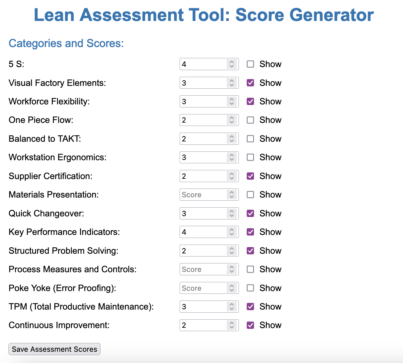 Lean Assessment